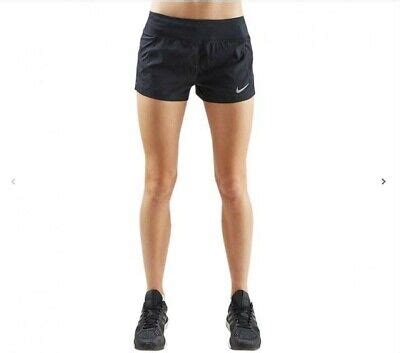 Women’s Nike Flex Triumph Shorts Black Reflective Silver Size 